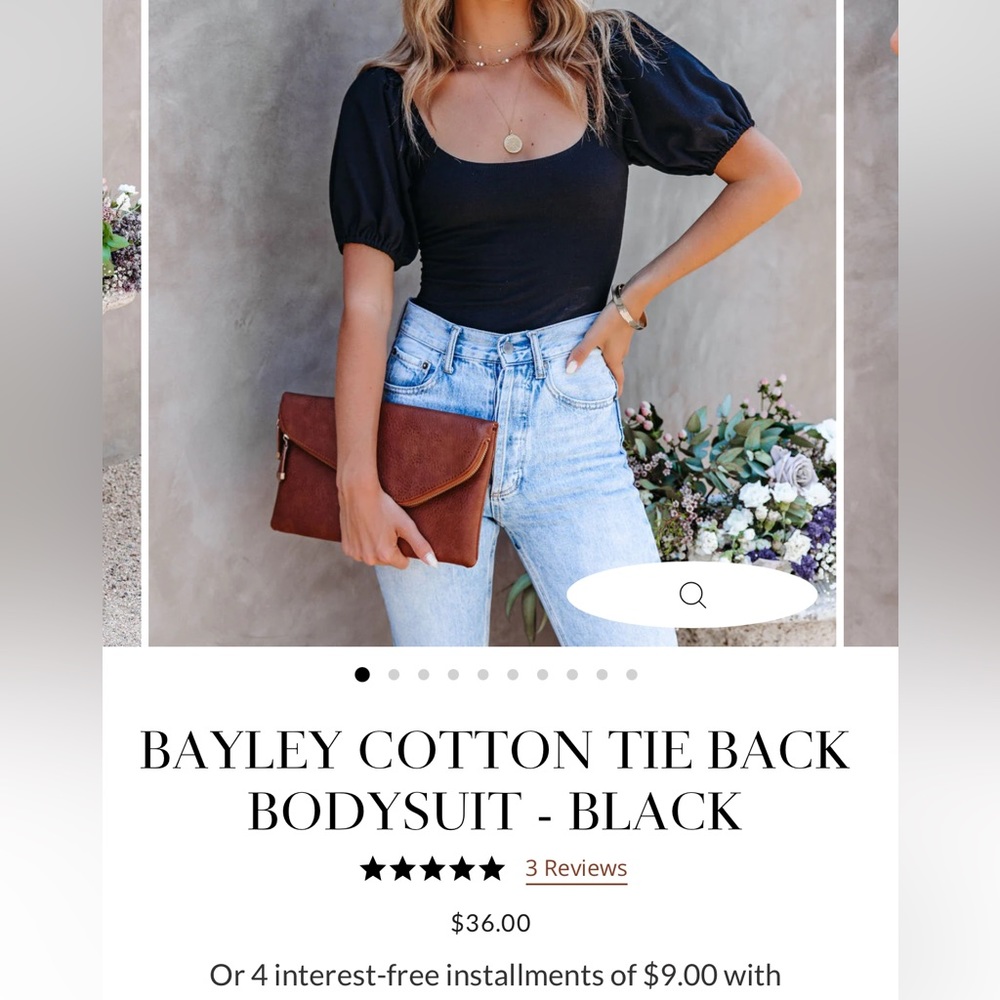 Black tie back body suit! Only worn once!